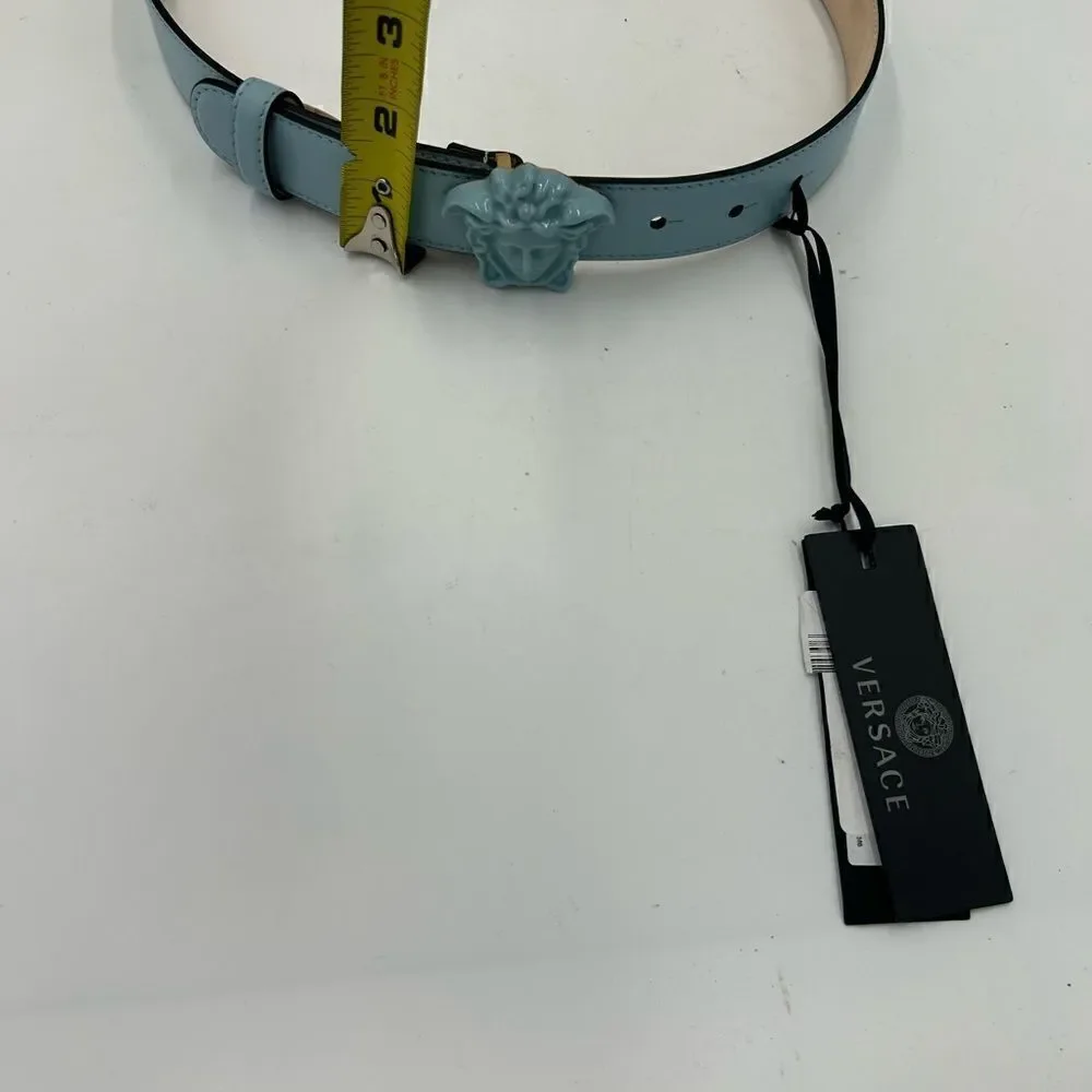 Women’s Versace medusa head leather belt size 75 cm made in Italy